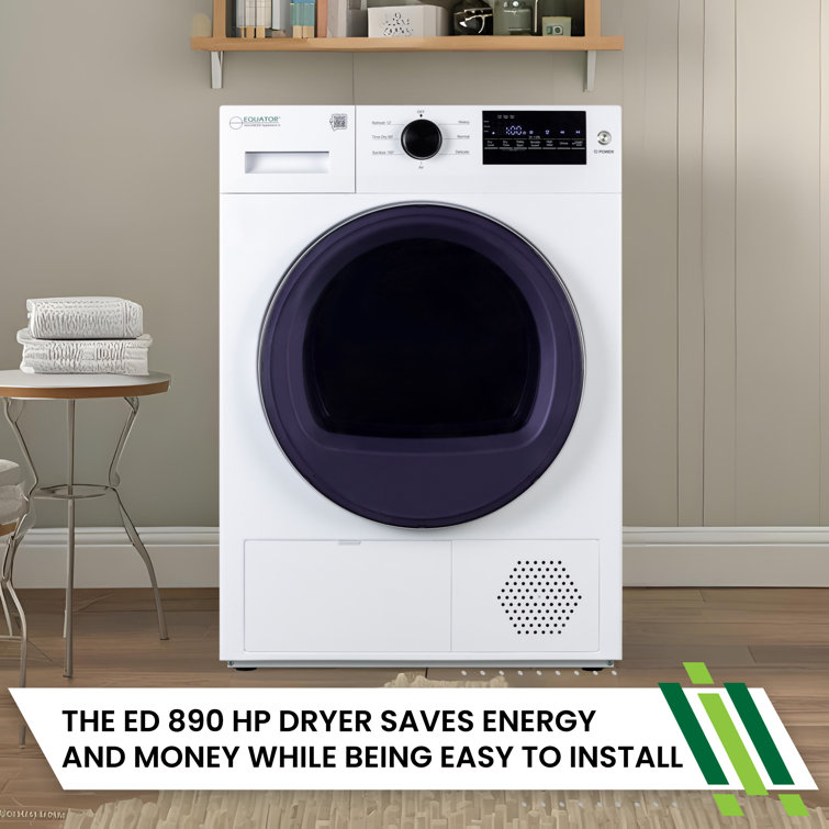 Equator 24" White Front Load Dryer with Moisture Sensing