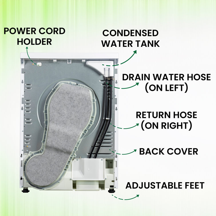 Equator 24" White Front Load Dryer with Moisture Sensing