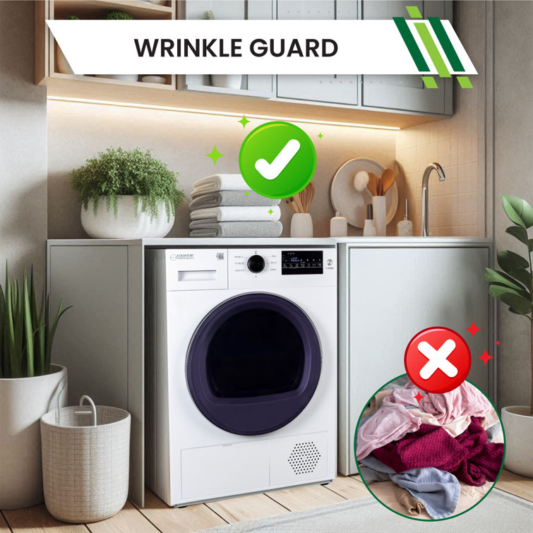 Equator 24" White Front Load Dryer with Moisture Sensing