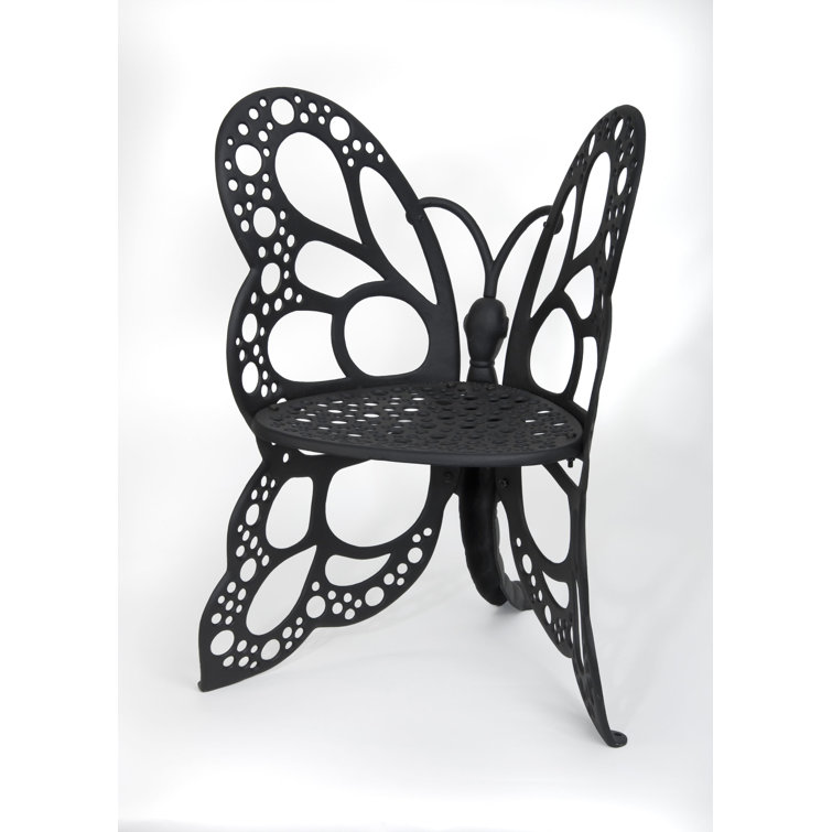 Black Cast Aluminum Armless Patio Chair