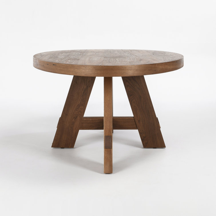Santa Barbara Oval Honey Oak Veneer Dining Table with Acacia Wood Base