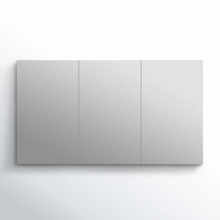 48'' Frameless Mirrored Three-Door Medicine Cabinet with Adjustable Shelves