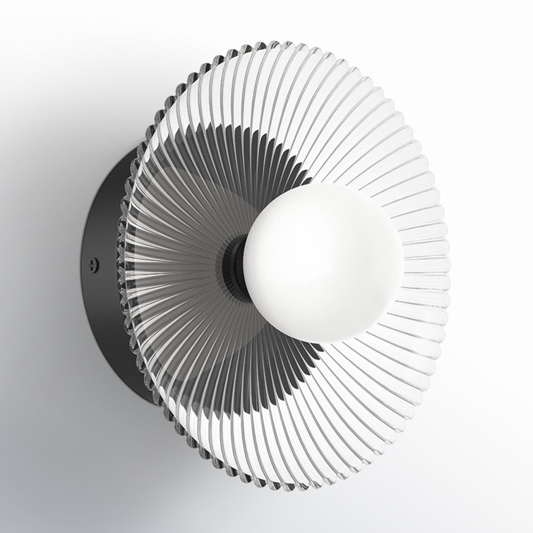 Matte Black Glass Dimmable LED Vanity Sconce