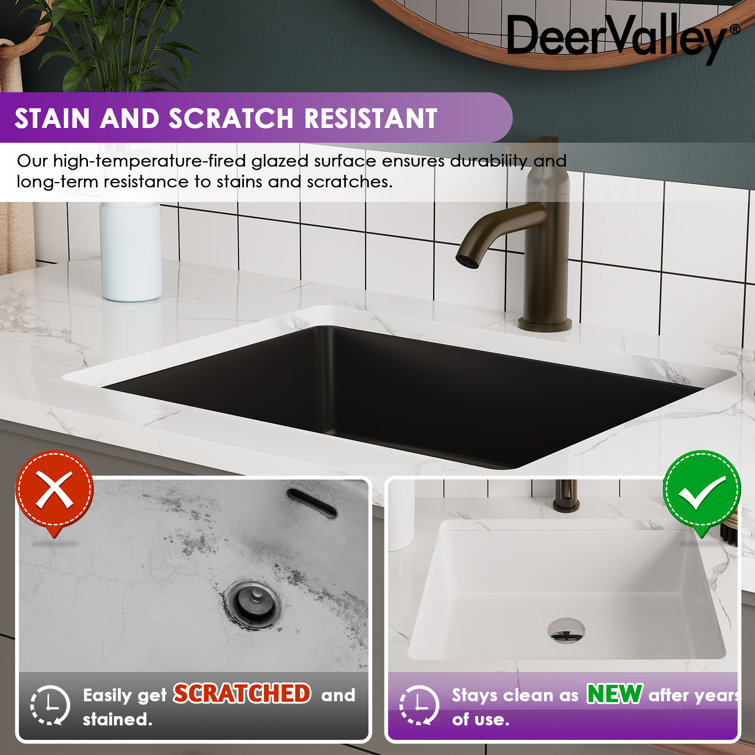 Ursa 19" x 15" Black Vitreous China Rectangular Undermount Bathroom Sink