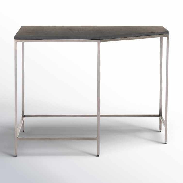 Fulton Corner Modular Desk in Black Wash Poplar and Iron