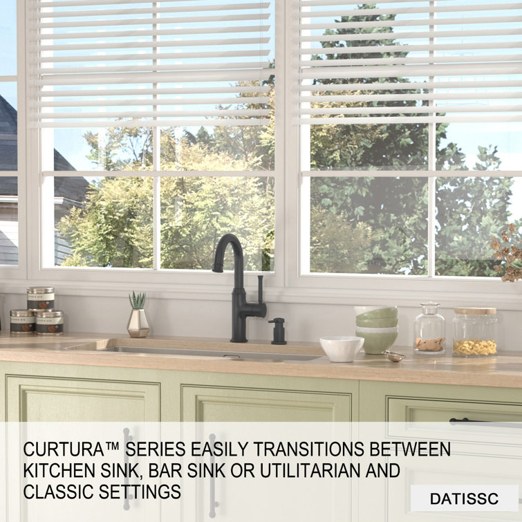 Matte Black Brass Single Handle Kitchen Bar Faucet