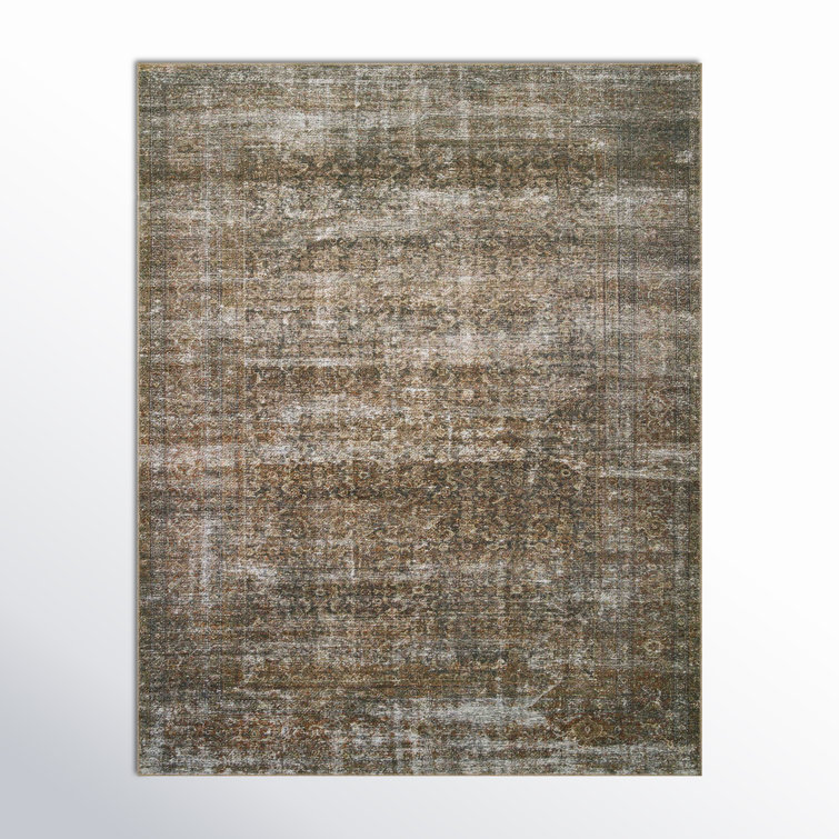 Billie Tobacco and Rust Distressed Rectangular Rug 8'6" x 11'6"