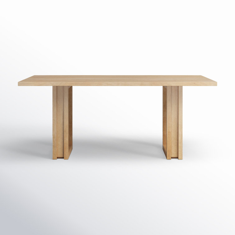 Natural Mango Wood Rectangular Dining Table, 72"