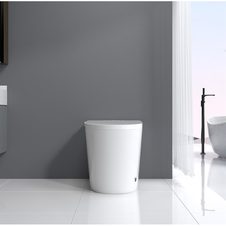 White High Efficiency Intelligent Smart Toilet with Heated Bidet Seat
