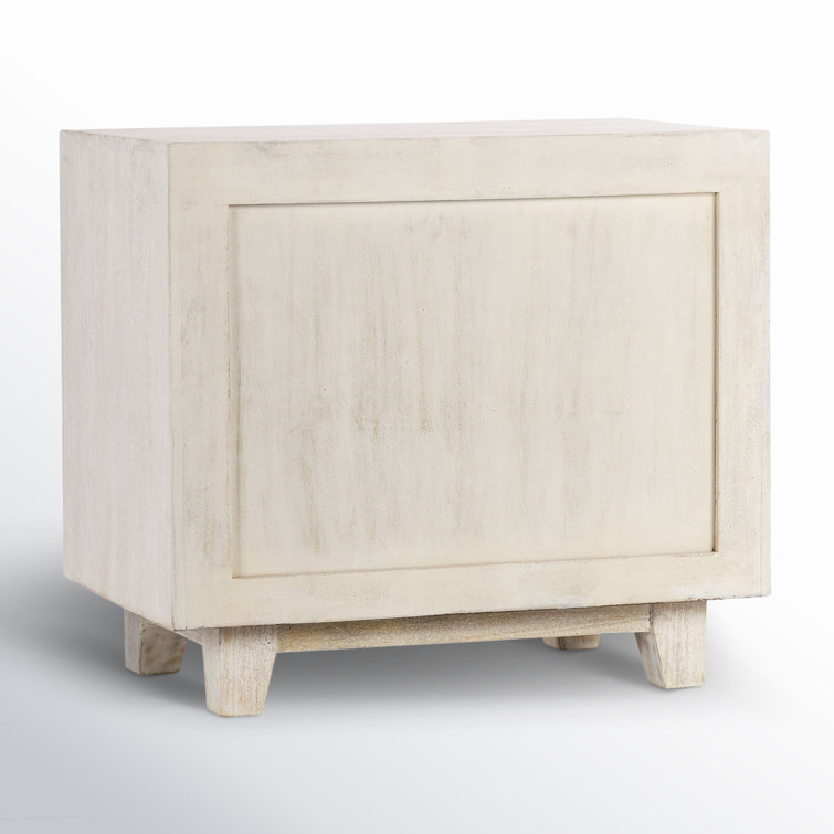 Lorinda Light Brown Mango Wood 1-Drawer Nightstand