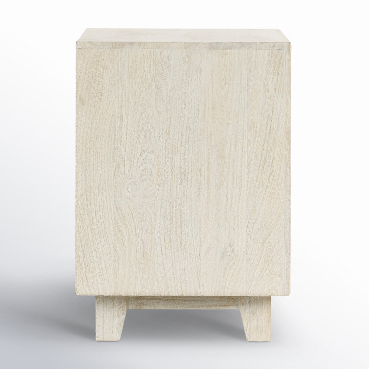Lorinda Light Brown Mango Wood 1-Drawer Nightstand
