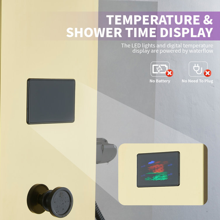 57.99'' Shower Panel with Fixed Shower Head