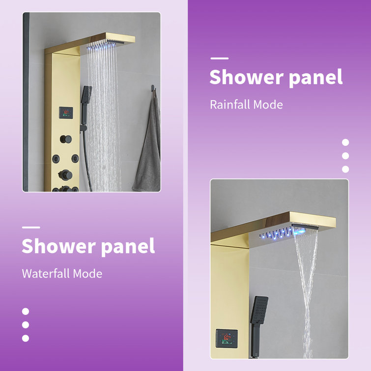 57.99'' Shower Panel with Fixed Shower Head