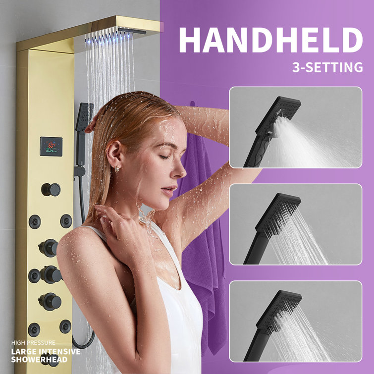 57.99'' Shower Panel with Fixed Shower Head
