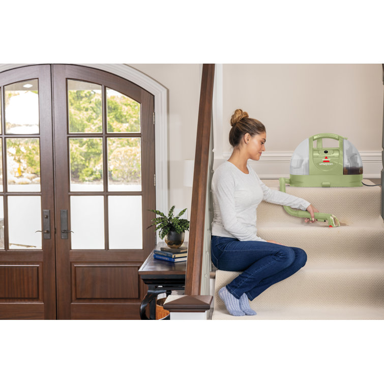 Green Portable Upholstery and Carpet Cleaner with Tools
