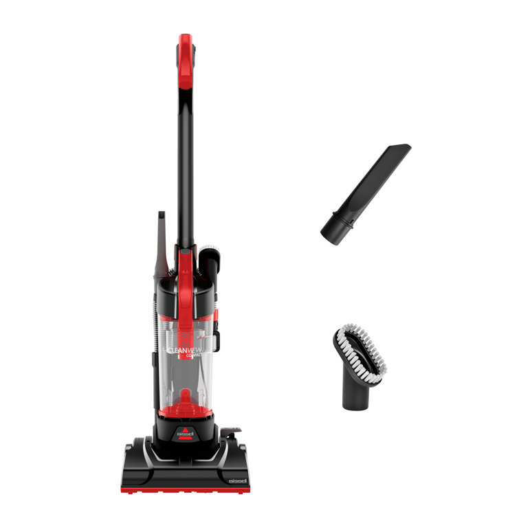 Compact Black and Red Bagless Upright Vacuum Cleaner