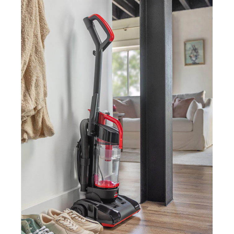 Compact Black and Red Bagless Upright Vacuum Cleaner