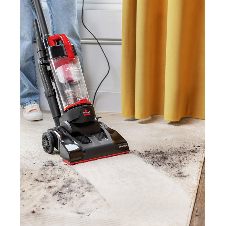 Compact Black and Red Bagless Upright Vacuum Cleaner