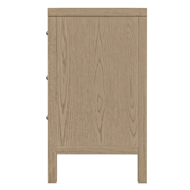 Nora Light Brown Oak 6-Drawer Dresser with Soft Close