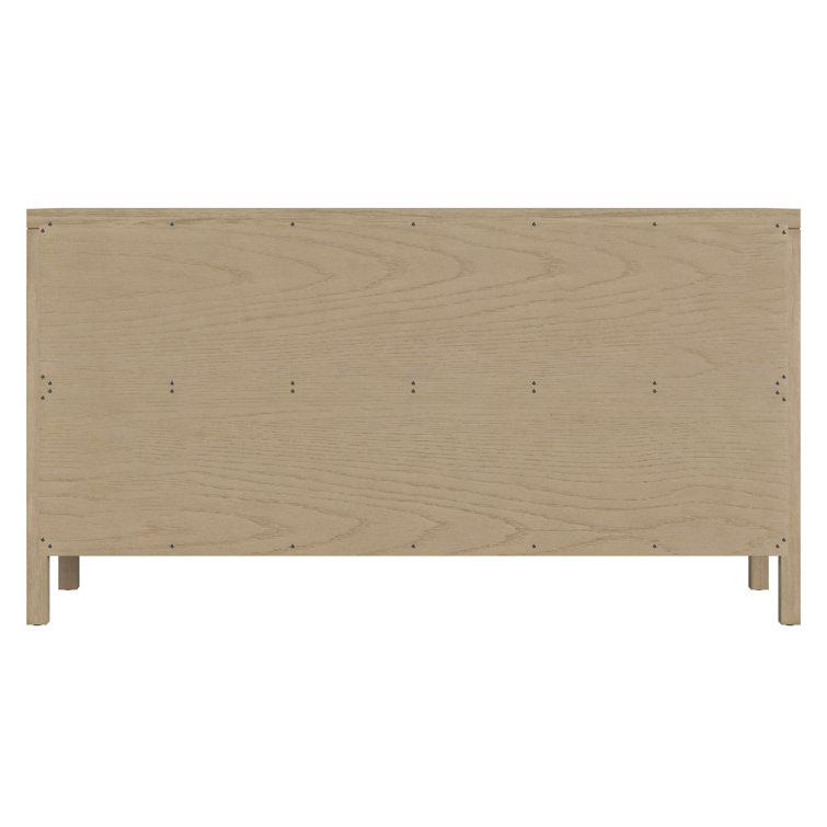 Nora Light Brown Oak 6-Drawer Dresser with Soft Close