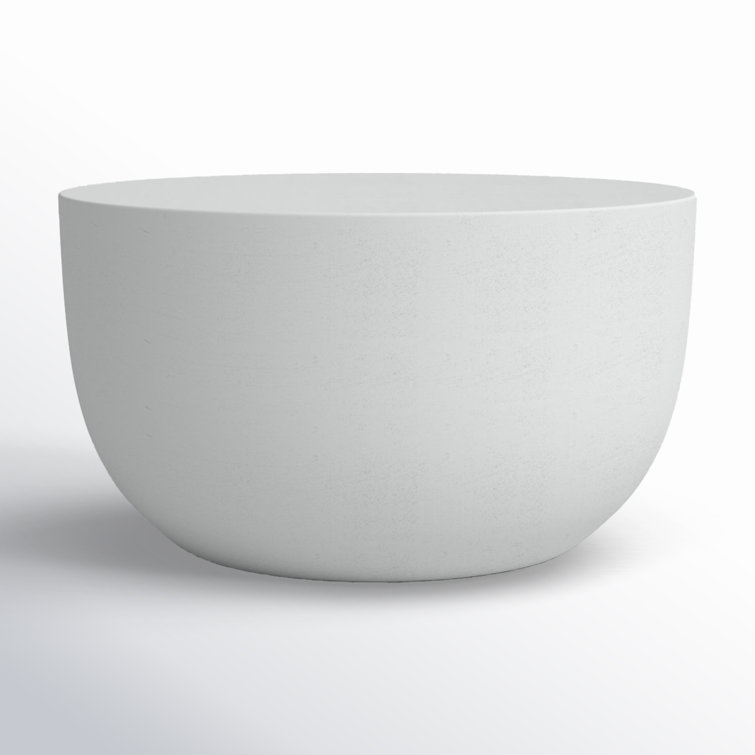 Matte White Round Aluminum Outdoor Side Table