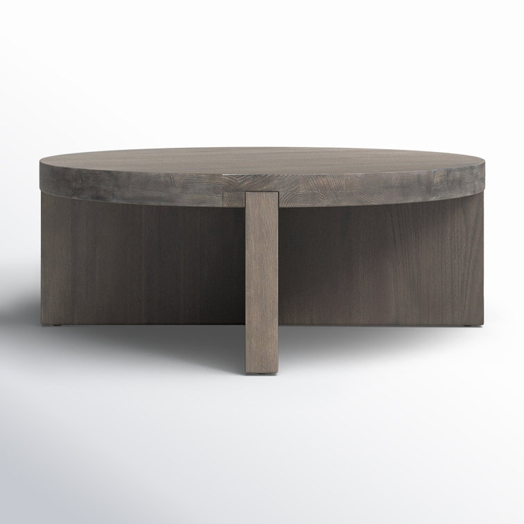 Folke 38'' Dark Brown Oak Round Coffee Table