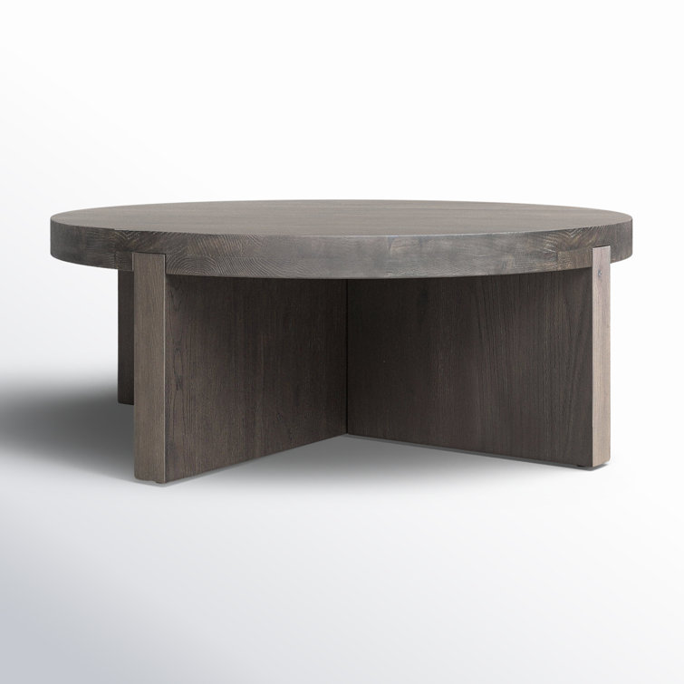 Folke 38'' Dark Brown Oak Round Coffee Table
