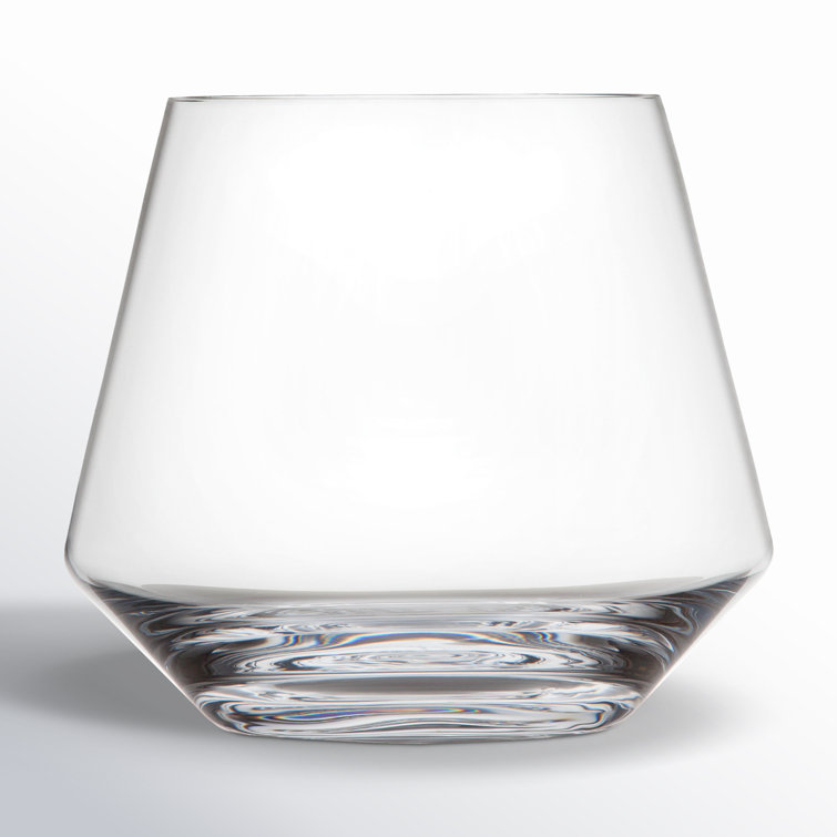 Pure 17 oz. Clear Crystal Stemless Wine Glass Set