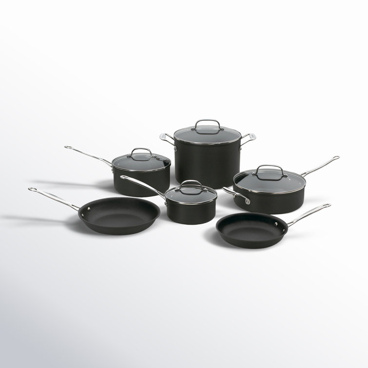 Gray Non-Stick Aluminum 10-Piece Cookware Set