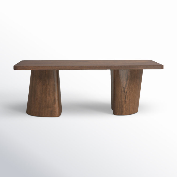 Aged Brown Solid Mango Wood Rectangular Coffee Table with Storage
