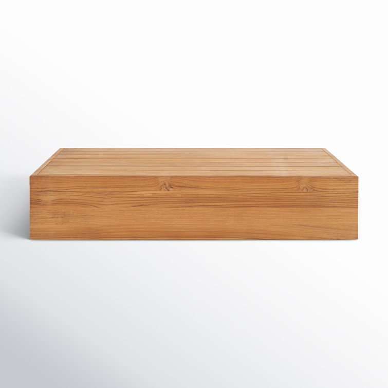 Natural Teak Rectangular Outdoor Coffee Table