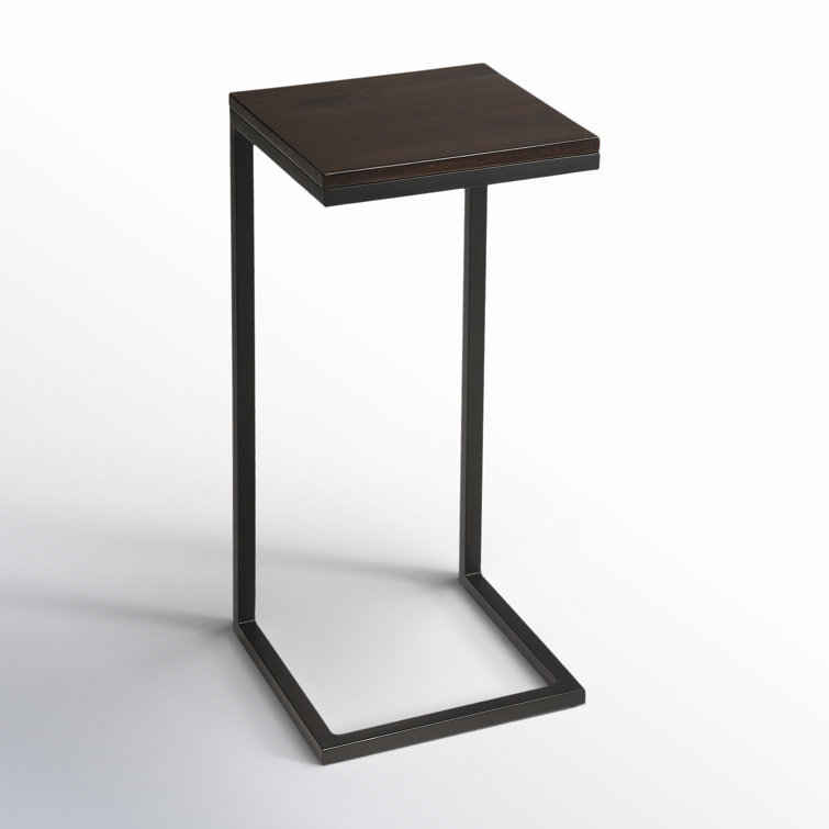 Kilmer Contemporary Coffee Wood & Black Metal Side Table