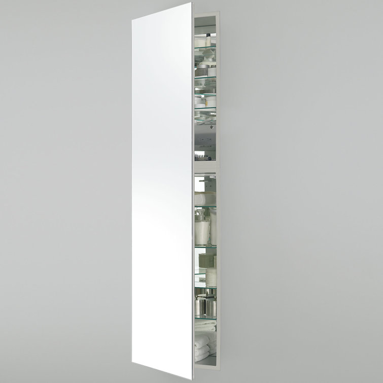 Frameless Rectangular Modern Medicine Cabinet with Night Light