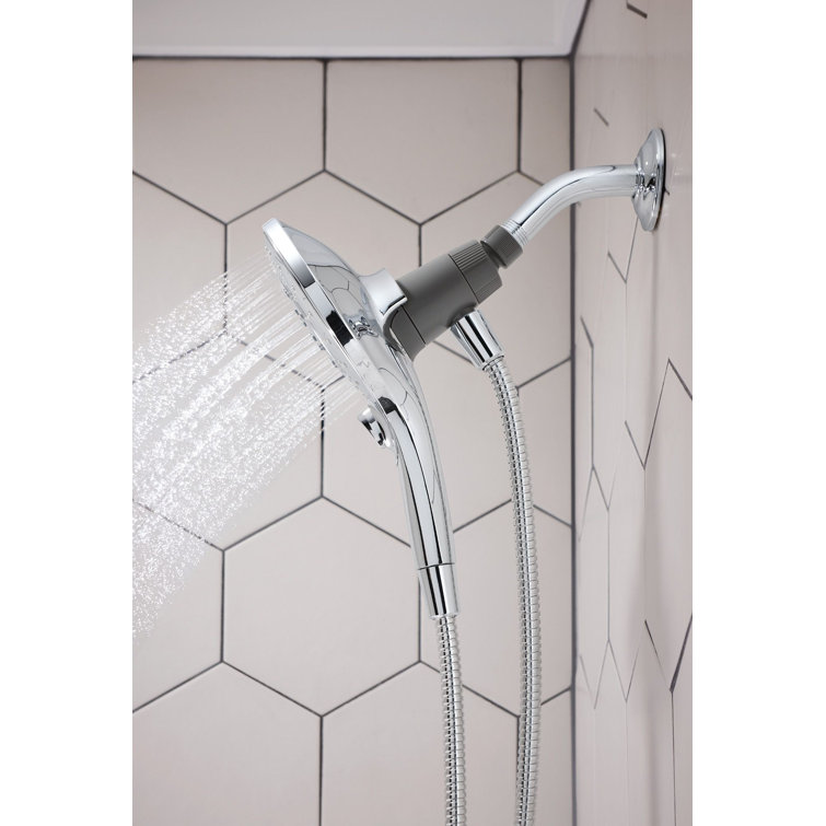 Chrome 5.5-Inch Handheld Rain Shower Head with Magnetic Dock