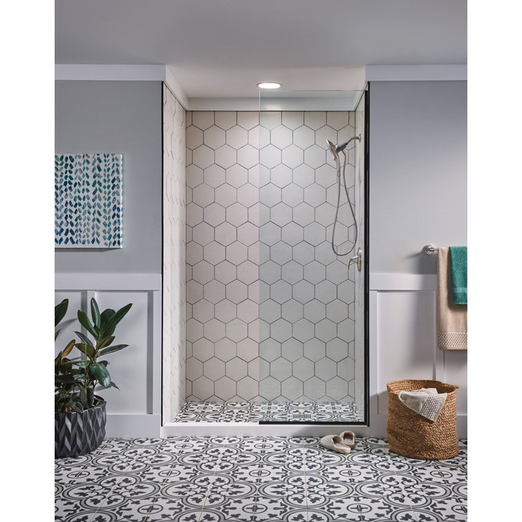 Brushed Nickel 6-Setting Handheld Rain Showerhead with Magnetic Dock