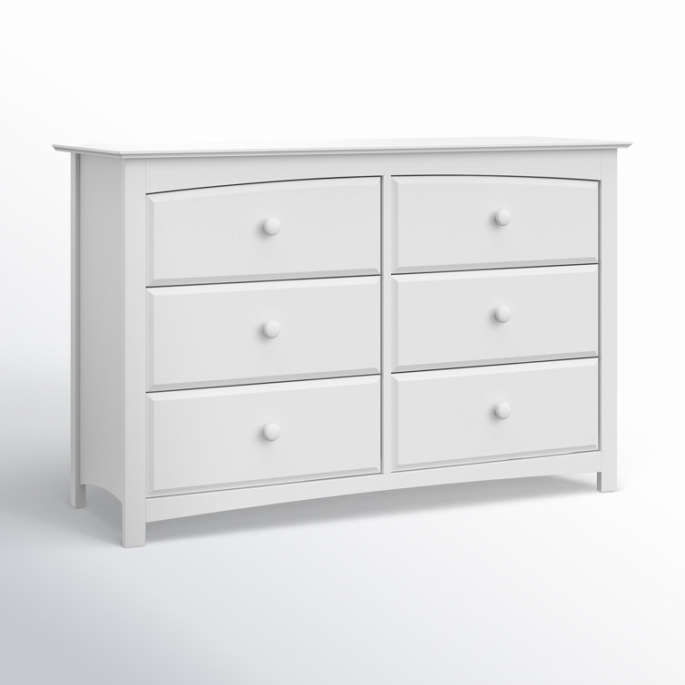 Kenton Classic White 6-Drawer Nursery Dresser with Safety Stops