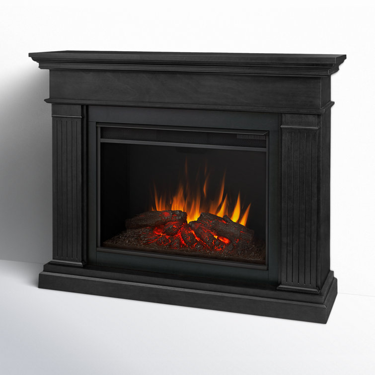 Centennial Grand Black Electric Fireplace with Mantel