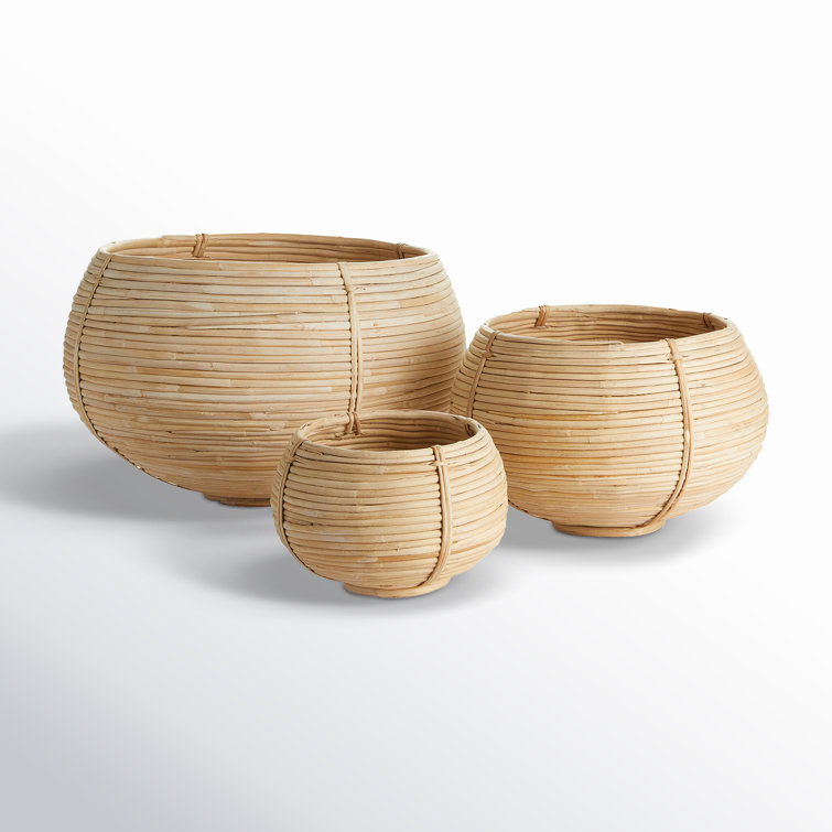 Round Natural Seagrass Storage Basket Set
