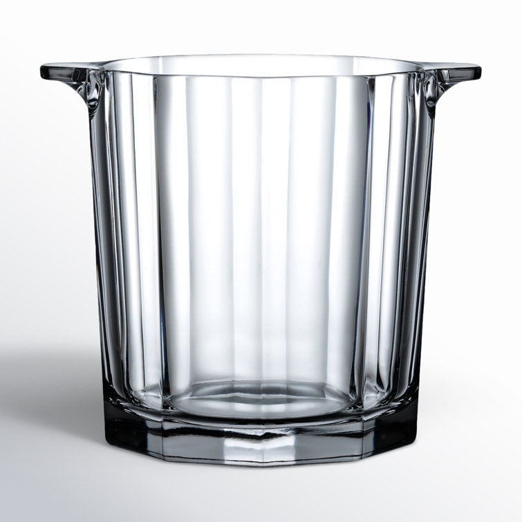 Clear Beveled Glass Traditional Ice Bucket