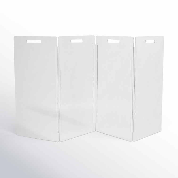 Clear Acrylic Freestanding Zig Zag Pet Gate with 4 Panels