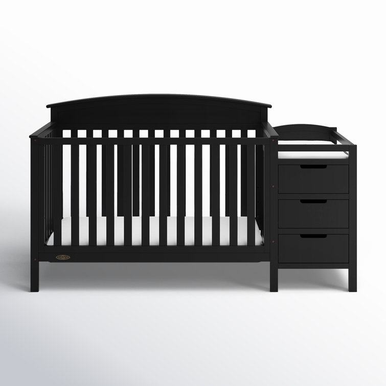 Black Pine 4-in-1 Convertible Crib and Changer