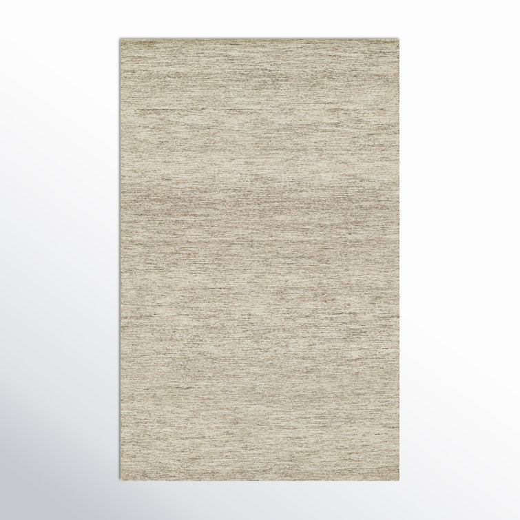 Natural Hand-Tufted Wool Rectangular 8' x 10' Area Rug