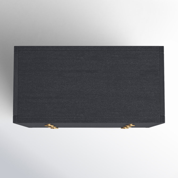 Elin Glam White 3-Drawer Dresser with Gold Metallic Hardware
