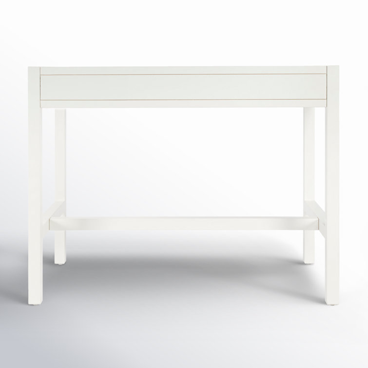 Elin Contemporary White Wood Writing Desk with Drawers