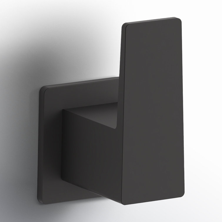 Matte Black Modern Wall Mounted Bathroom Robe Hook