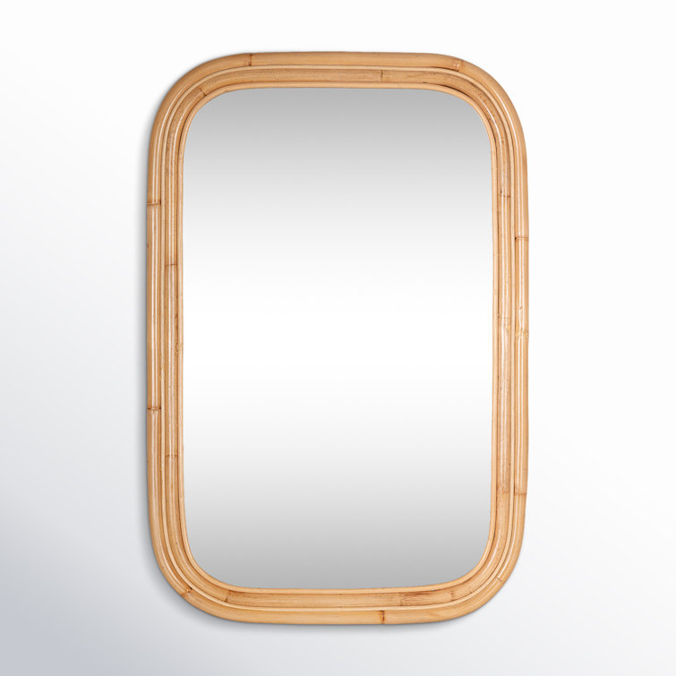 Reyna Rectangular Natural Bamboo 36" Wall Mirror