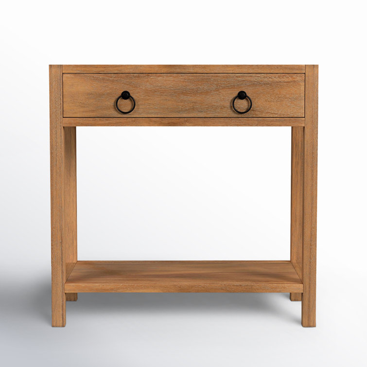 Lark 30" Natural Mango Wood 1-Drawer Nightstand