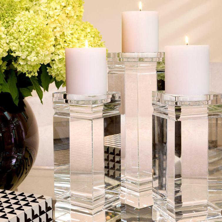 Tillary Clear Crystal Tealight Candle Holder