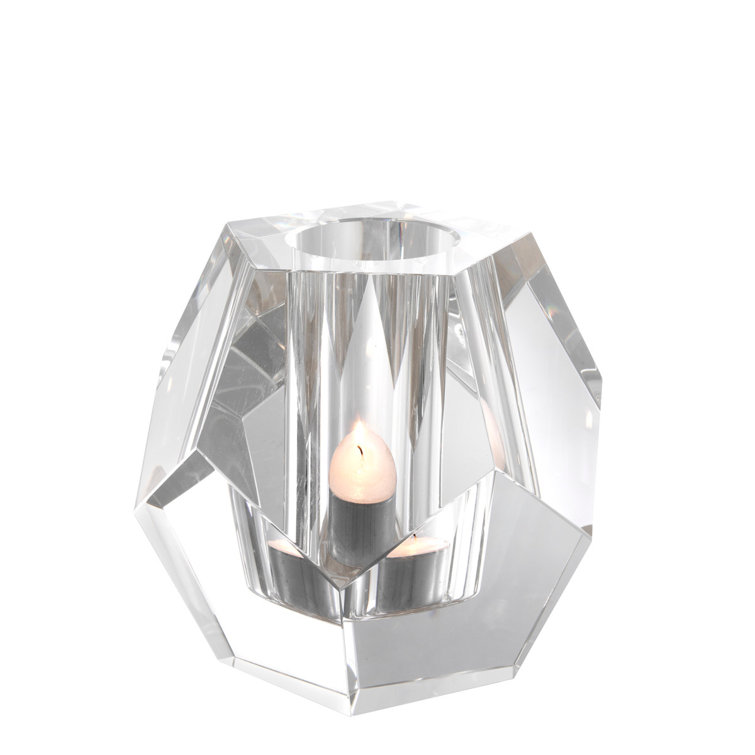 Elegant Crystal Glass Tealight Holder 6" Dimension