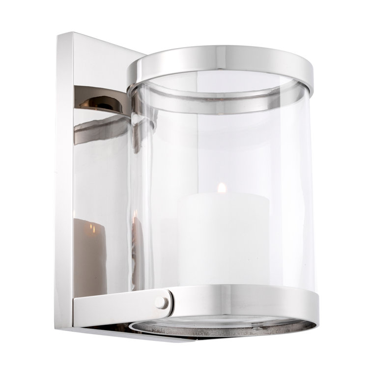 Elegant Brass Hurricane Candle Lantern 6.89"L x 7.68"W x 10.04"H
